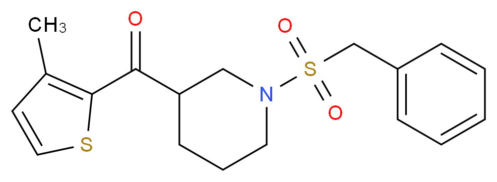 [1-(benzylsulfonyl)-3-piperidinyl](3-methyl-2-thienyl)methanone_分子结构_CAS_)