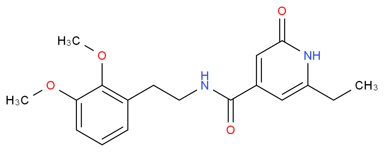 N-[2-(2,3-dimethoxyphenyl)ethyl]-6-ethyl-2-oxo-1,2-dihydropyridine-4-carboxamide_分子结构_CAS_)