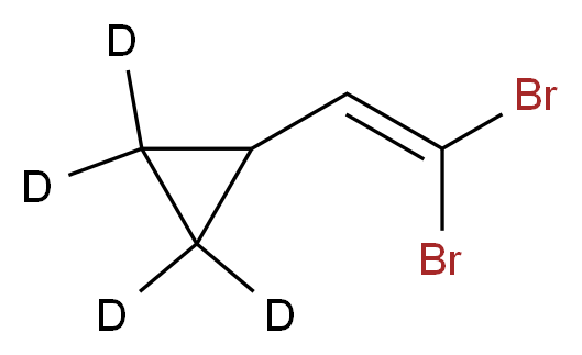 1-(2,2-dibromoethenyl)(2,2,3,3-<sup>2</sup>H<sub>4</sub>)cyclopropane_分子结构_CAS_1184977-20-5