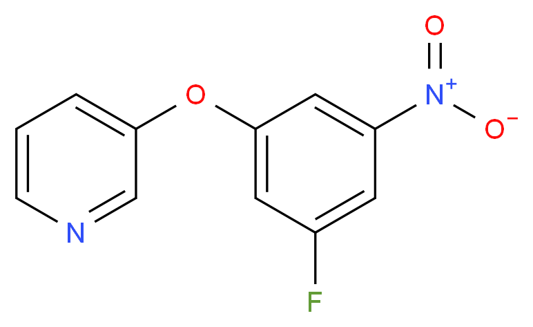 3-(3-fluoro-5-nitrophenoxy)pyridine_分子结构_CAS_803700-29-0)