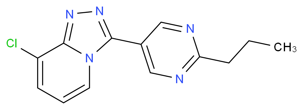8-chloro-3-(2-propyl-5-pyrimidinyl)[1,2,4]triazolo[4,3-a]pyridine_分子结构_CAS_)