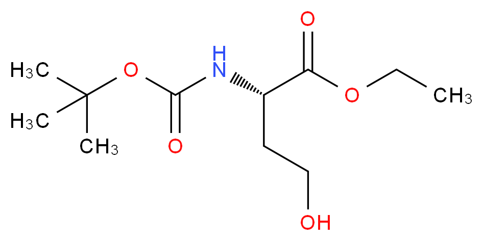 ethyl (2S)-2-{[(tert-butoxy)carbonyl]amino}-4-hydroxybutanoate_分子结构_CAS_147325-09-5