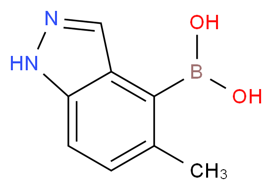 5-Methyl-1H-indazol-4-yl-4-boronic acid_分子结构_CAS_1245816-10-7)