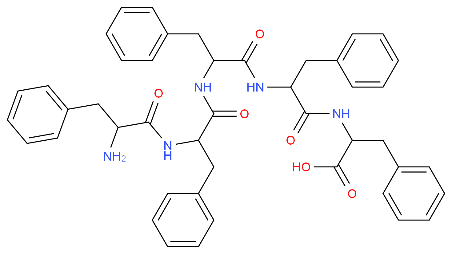 2-(2-{2-[2-(2-amino-3-phenylpropanamido)-3-phenylpropanamido]-3-phenylpropanamido}-3-phenylpropanamido)-3-phenylpropanoic acid_分子结构_CAS_65757-10-0