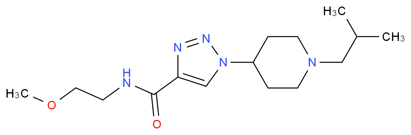 1-(1-isobutyl-4-piperidinyl)-N-(2-methoxyethyl)-1H-1,2,3-triazole-4-carboxamide_分子结构_CAS_)