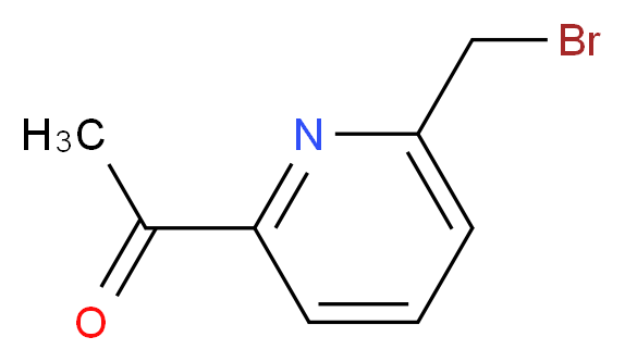 1-[6-(bromomethyl)pyridin-2-yl]ethan-1-one_分子结构_CAS_476454-75-8