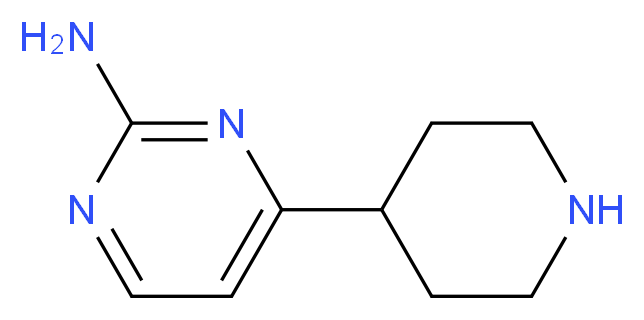 4-(piperidin-4-yl)pyrimidin-2-amine_分子结构_CAS_1211532-88-5