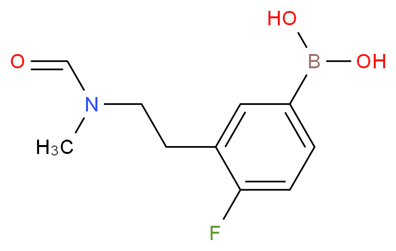 {4-fluoro-3-[2-(N-methylformamido)ethyl]phenyl}boronic acid_分子结构_CAS_874219-32-6