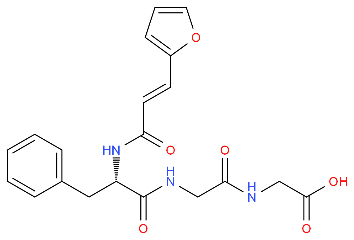 2-{2-[(2S)-2-[(2E)-3-(furan-2-yl)prop-2-enamido]-3-phenylpropanamido]acetamido}acetic acid_分子结构_CAS_64967-39-1