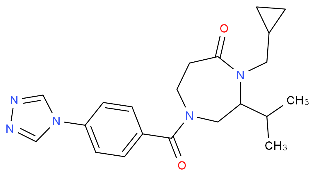 4-(cyclopropylmethyl)-3-isopropyl-1-[4-(4H-1,2,4-triazol-4-yl)benzoyl]-1,4-diazepan-5-one_分子结构_CAS_)