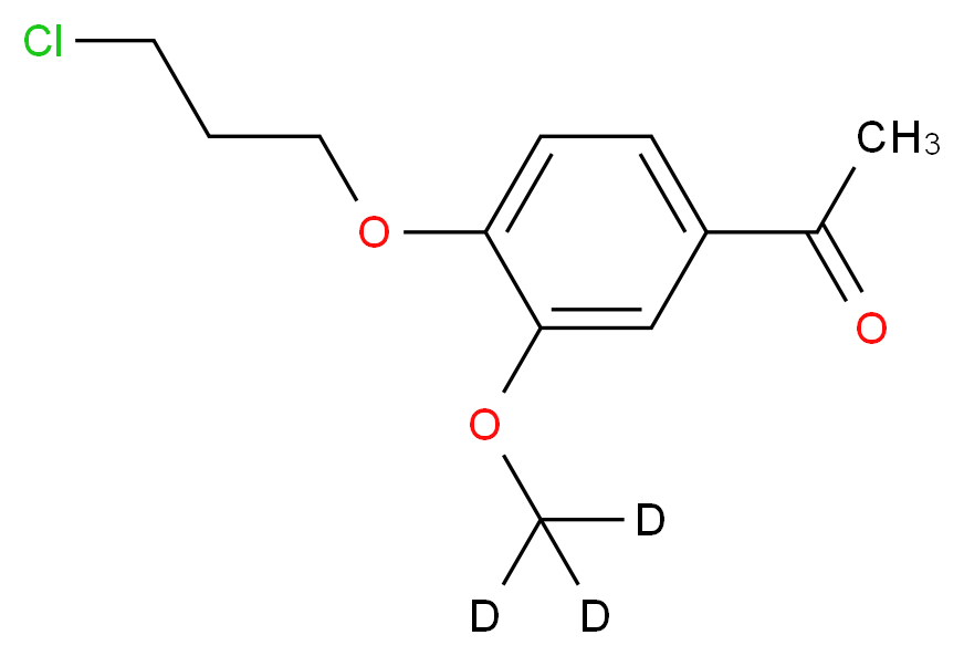 1-[4-(3-chloropropoxy)-3-(<sup>2</sup>H<sub>3</sub>)methoxyphenyl]ethan-1-one_分子结构_CAS_1071167-86-4