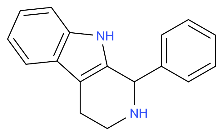 1-phenyl-1H,2H,3H,4H,9H-pyrido[3,4-b]indole_分子结构_CAS_3790-45-2