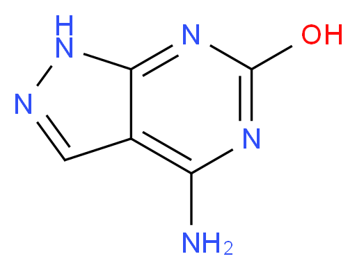 4-amino-1H-pyrazolo[3,4-d]pyrimidin-6-ol_分子结构_CAS_5472-41-3
