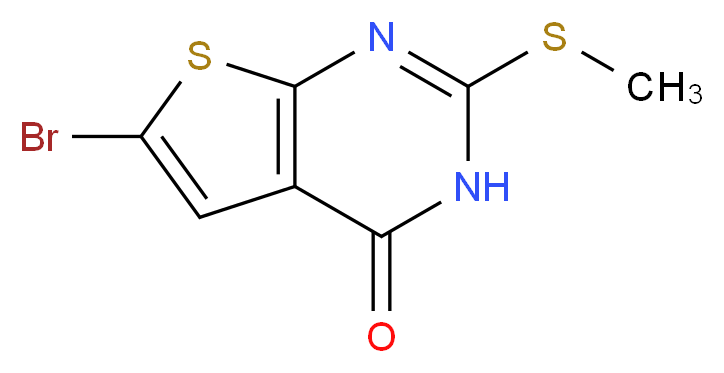 6-Bromo-2-(methylsulfanyl)thieno[2,3-d]pyrimidin-4(3H)-one_分子结构_CAS_)