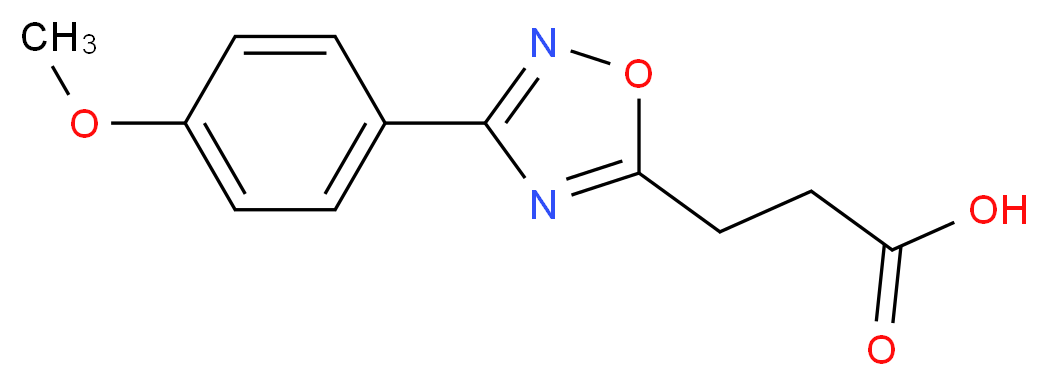 3-[3-(4-methoxyphenyl)-1,2,4-oxadiazol-5-yl]propanoic acid_分子结构_CAS_94192-18-4
