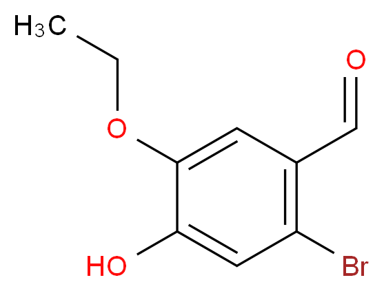 2-bromo-5-ethoxy-4-hydroxybenzaldehyde_分子结构_CAS_340216-58-2