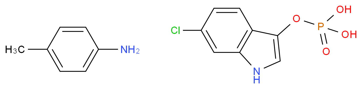 4-methylaniline; [(6-chloro-1H-indol-3-yl)oxy]phosphonic acid_分子结构_CAS_159954-33-3