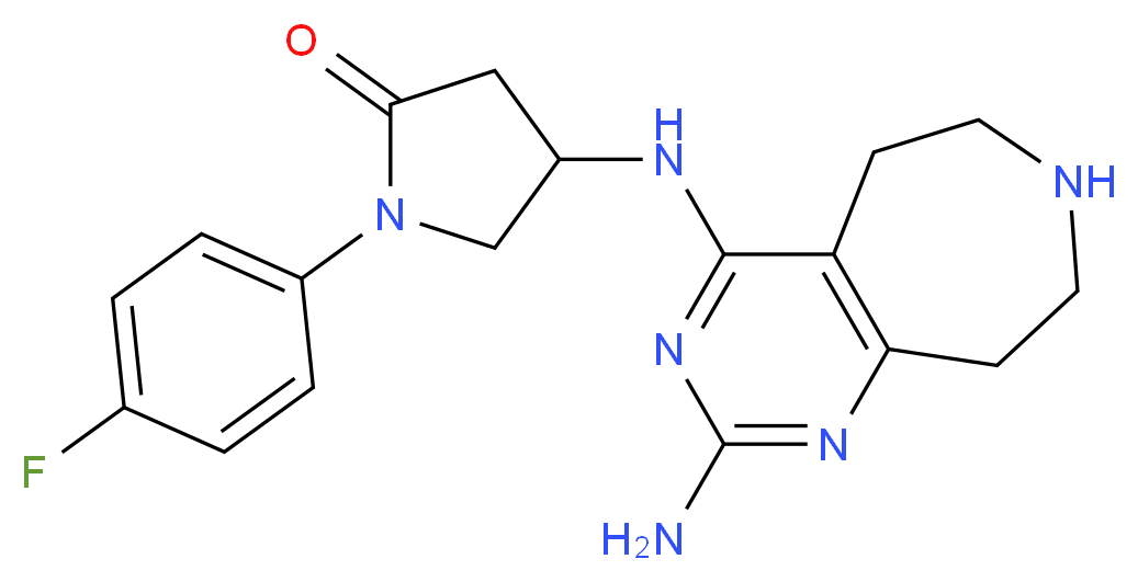 4-[(2-amino-6,7,8,9-tetrahydro-5H-pyrimido[4,5-d]azepin-4-yl)amino]-1-(4-fluorophenyl)pyrrolidin-2-one_分子结构_CAS_)