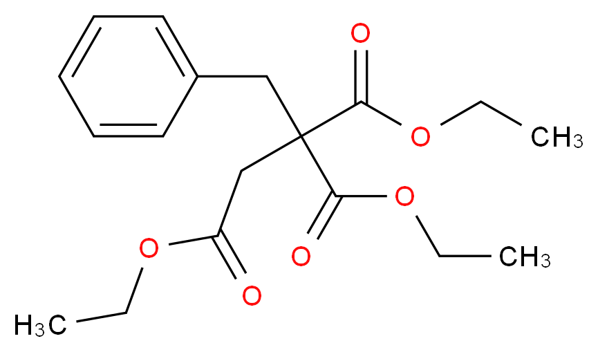 Ethyl 2,2'-Bis(ethoxycarbonyl)-3-phenylpropanoate_分子结构_CAS_16515-84-7)