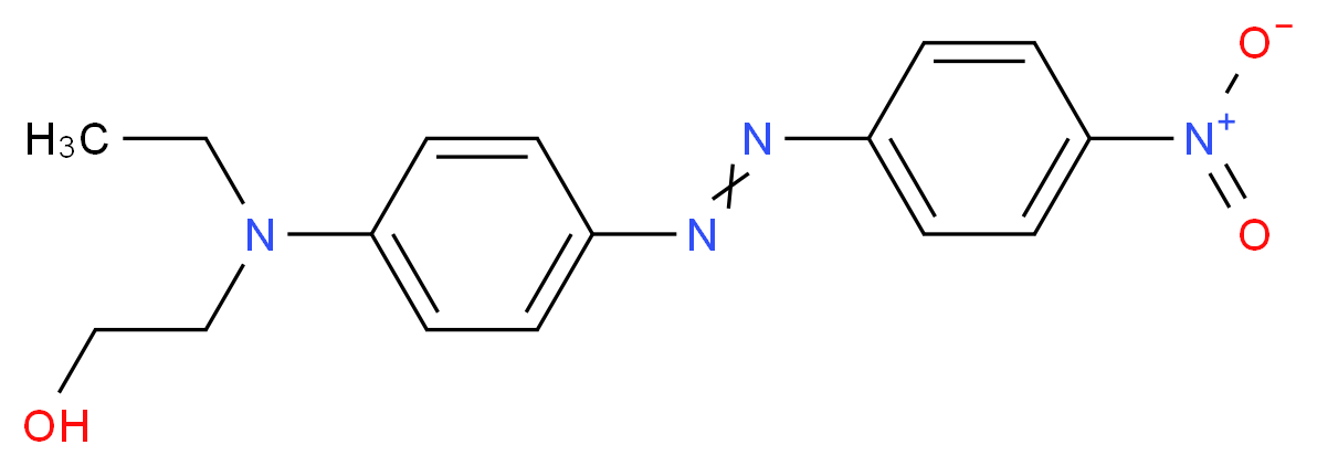 2-[ethyl({4-[2-(4-nitrophenyl)diazen-1-yl]phenyl})amino]ethan-1-ol_分子结构_CAS_2872-52-8