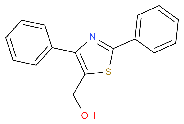 (2,4-Diphenyl-1,3-thiazol-5-yl)methanol 97%_分子结构_CAS_864068-86-0)