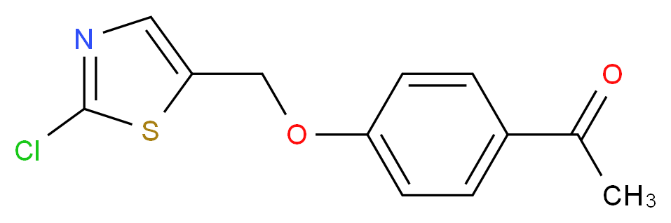 1-{4-[(2-Chloro-1,3-thiazol-5-yl)methoxy]phenyl}-1-ethanone_分子结构_CAS_)