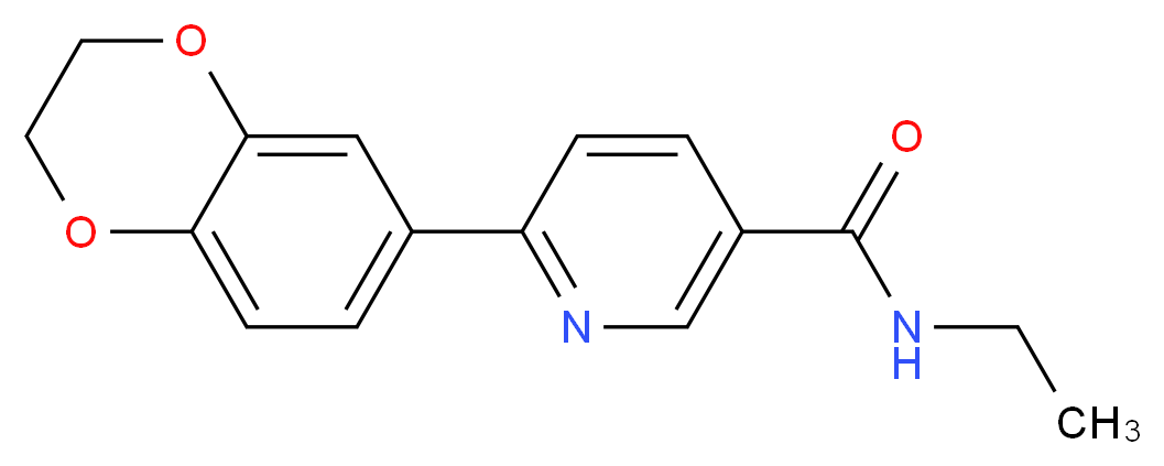 6-(2,3-dihydro-1,4-benzodioxin-6-yl)-N-ethylnicotinamide_分子结构_CAS_)