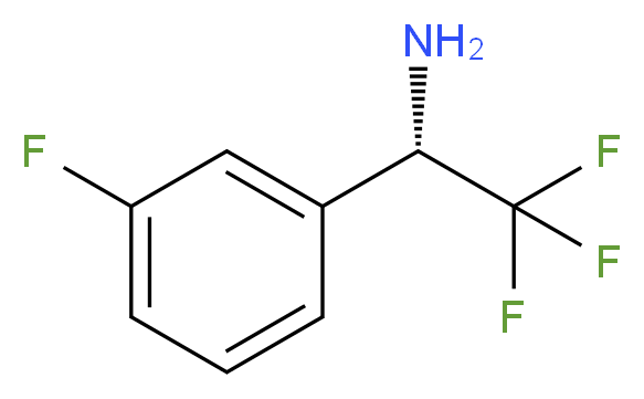 (1S)-2,2,2-trifluoro-1-(3-fluorophenyl)ethan-1-amine_分子结构_CAS_1187931-53-8