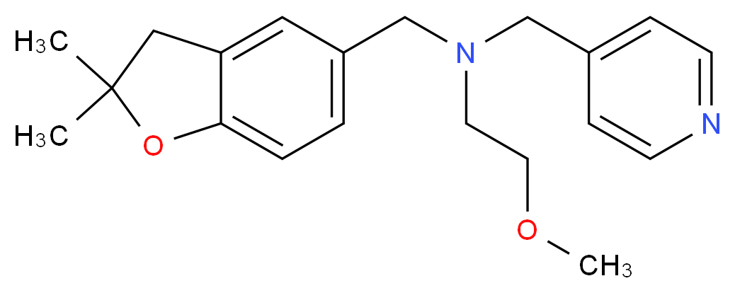 N-[(2,2-dimethyl-2,3-dihydro-1-benzofuran-5-yl)methyl]-2-methoxy-N-(pyridin-4-ylmethyl)ethanamine_分子结构_CAS_)