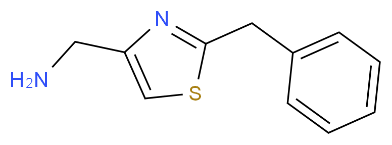 (2-benzyl-1,3-thiazol-4-yl)methanamine_分子结构_CAS_608515-43-1