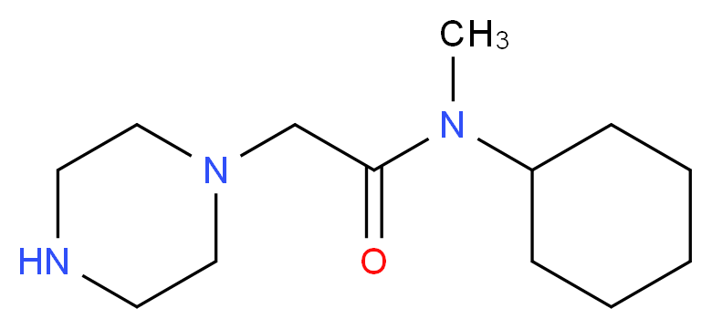 N-cyclohexyl-N-methyl-2-(piperazin-1-yl)acetamide_分子结构_CAS_)