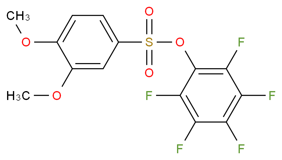 2,3,4,5,6-Pentafluorophenyl 3,4-dimethoxybenzenesulfonate_分子结构_CAS_)