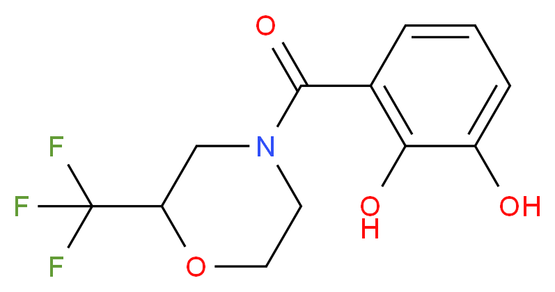 3-{[2-(trifluoromethyl)morpholin-4-yl]carbonyl}benzene-1,2-diol_分子结构_CAS_)