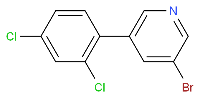 3-BroMo-5-(2,4-dichlorophenyl)pyridine_分子结构_CAS_675590-24-6)