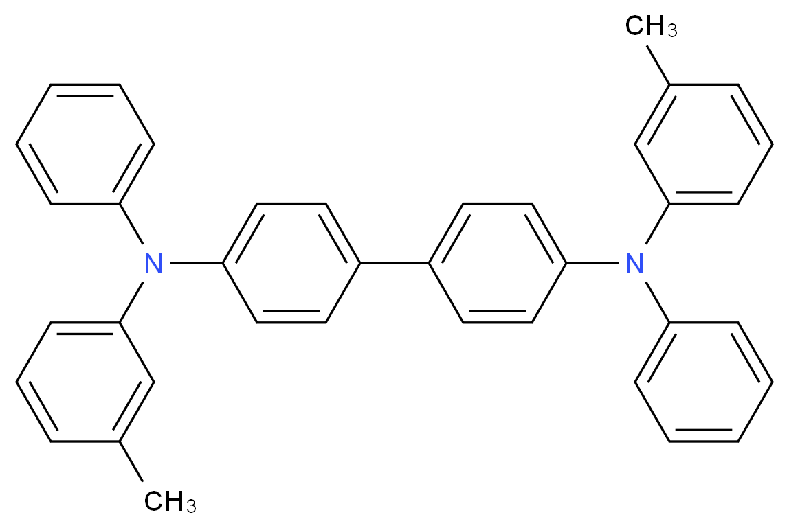 N,N′-双(3-甲基苯基)-N,N′-二苯基-1,1′-联苯-4,4′-二胺_分子结构_CAS_65181-78-4)