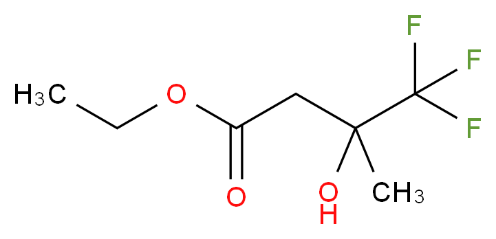 ethyl 4,4,4-trifluoro-3-hydroxy-3-methylbutanoate_分子结构_CAS_649-67-2