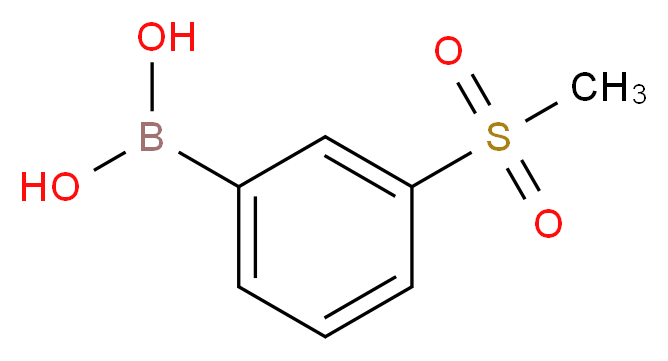 (3-methanesulfonylphenyl)boronic acid_分子结构_CAS_373384-18-0