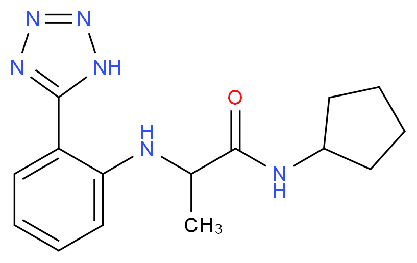 N-cyclopentyl-2-{[2-(1H-tetrazol-5-yl)phenyl]amino}propanamide_分子结构_CAS_)