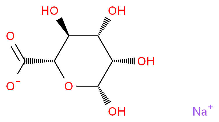 sodium (2S,3S,4S,5S,6R)-3,4,5,6-tetrahydroxyoxane-2-carboxylate_分子结构_CAS_9005-38-3
