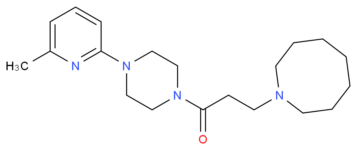 1-{3-[4-(6-methylpyridin-2-yl)piperazin-1-yl]-3-oxopropyl}azocane_分子结构_CAS_)