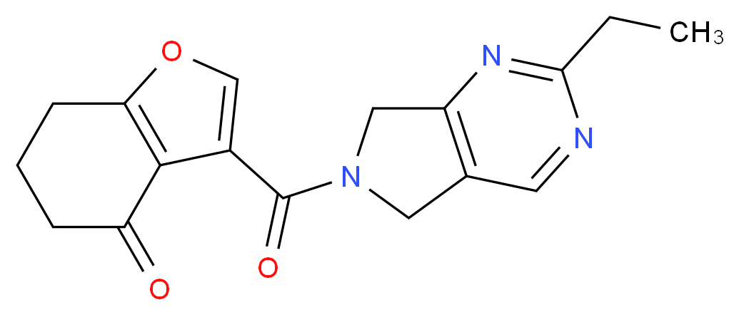 3-[(2-ethyl-5,7-dihydro-6H-pyrrolo[3,4-d]pyrimidin-6-yl)carbonyl]-6,7-dihydro-1-benzofuran-4(5H)-one_分子结构_CAS_)