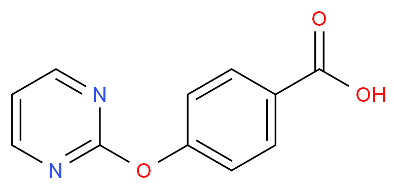 4-(2-Pyrimidinyloxy)benzenecarboxylic acid_分子结构_CAS_)