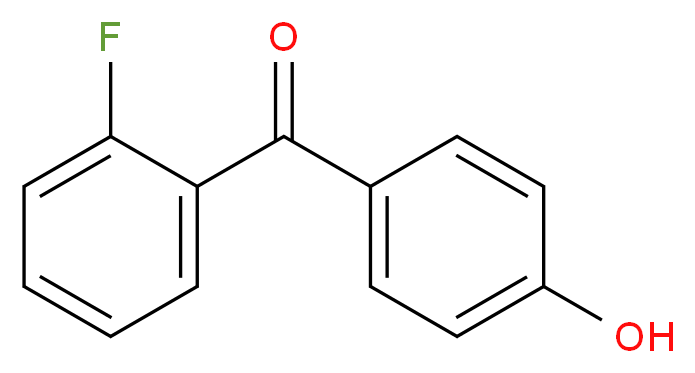 2-Fluoro-4'-hydroxybenzophenone_分子结构_CAS_101969-75-9)