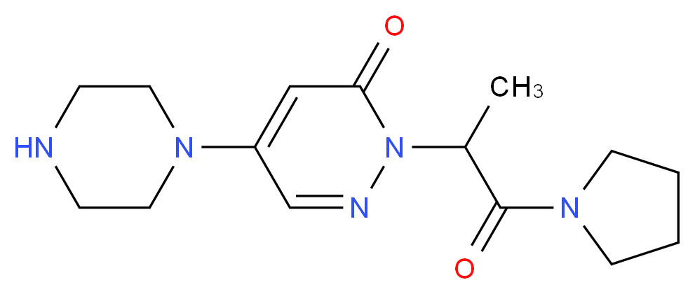 2-(1-methyl-2-oxo-2-pyrrolidin-1-ylethyl)-5-piperazin-1-ylpyridazin-3(2H)-one_分子结构_CAS_)