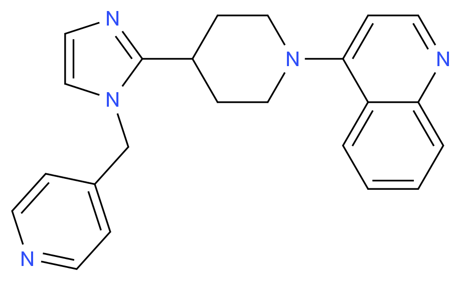 4-{4-[1-(4-pyridinylmethyl)-1H-imidazol-2-yl]-1-piperidinyl}quinoline_分子结构_CAS_)