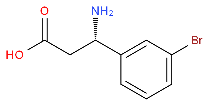 (3S)-3-amino-3-(3-bromophenyl)propanoic acid_分子结构_CAS_275826-35-2