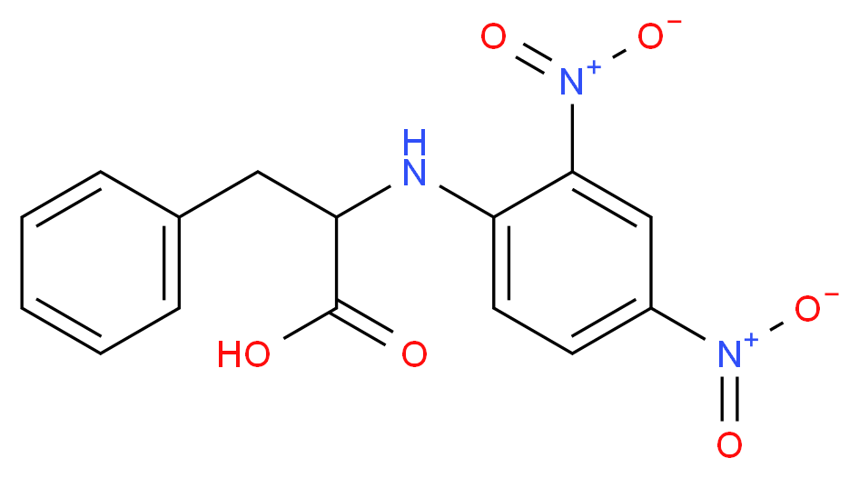 2-[(2,4-dinitrophenyl)amino]-3-phenylpropanoic acid_分子结构_CAS_1655-54-5