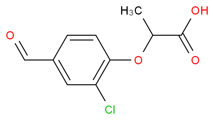 2-(2-chloro-4-formylphenoxy)propanoic acid_分子结构_CAS_812642-71-0)