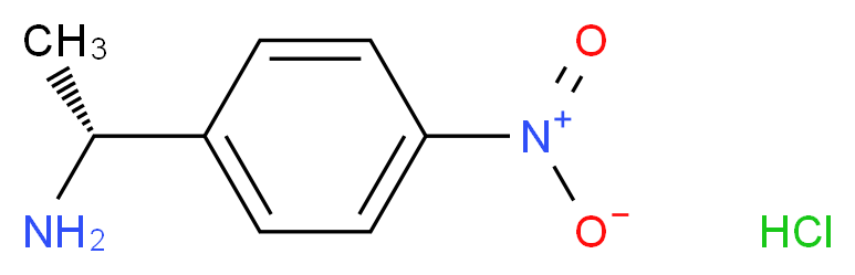 (R)-α-甲基-4-硝基苯甲胺 盐酸盐_分子结构_CAS_57233-86-0)
