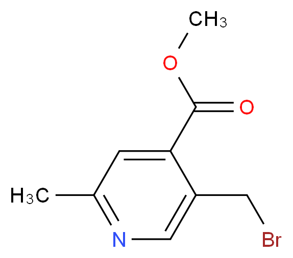 METHYL 5-(BROMOMETHYL)-2-METHYLISONICOTINATE_分子结构_CAS_)